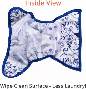 img 1 attached to OsoCozy'S Adjustable Reusable Cloth Diaper Cover With Double Leg Gussets For Babies 8-35Lbs