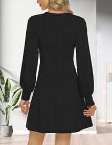 img 1 attached to Stay Fashionable And Comfortable With OYANUS Women'S V-Neck Sweater Dress - Perfect For Fall