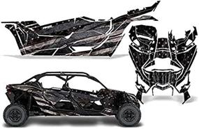 img 1 attached to AMR Racing Can-Am Maverick X3 DS RS 4-Door 🏁 UTV Graphics Full Kit Sticker Decal - Subdued Flag (2016-2020)