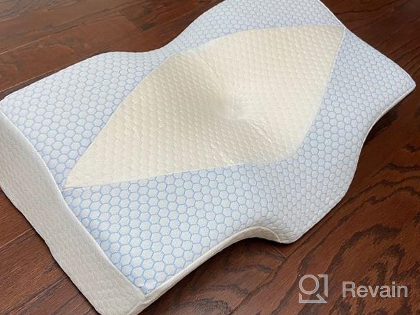 img 1 attached to Cooling Memory Foam Contour Pillow By Mkicesky - Orthopedic Cervical Pillow For Neck And Shoulder Pain Relief, Ideal For Side, Back, And Stomach Sleepers [U.S. Patent] review by Ardy Espinoza