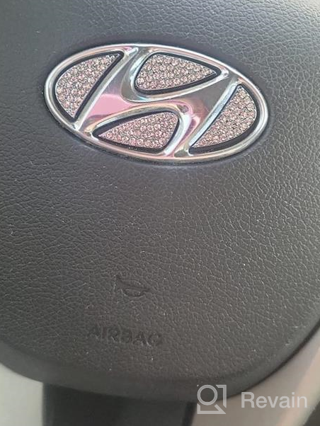 img 1 attached to Upgrade Your Honda Steering Wheel With Jaronx Crystal Bling Emblem - Sparkle-Up Your Commute! review by Phillip Ellis