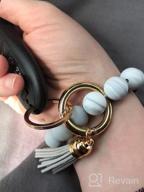 img 1 attached to Women'S Elastic Beaded Silicone Key Ring Bracelet Wristlet - Stylish And Portable Keychain Chain For Girls On The Go review by Victor Garro