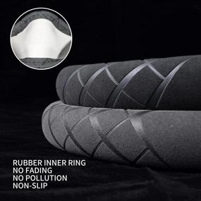 img 1 attached to 🚗 DuDuWang Alcantara Car Steering Wheel Cover- Universal 14 1/2-15 inch, Breathable & Anti Slip Auto Protector - Grey