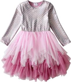 img 4 attached to Stylish VIKITA Toddler Purple Winter Dresses: Girls' Fashion Must-Have Dresses