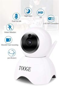 img 3 attached to 🐾 Stay Connected with Your Pet: WiFi Pet Dog Camera with Night Vision and 2-Way Audio - TOOGEE Pet Monitor for Indoor Home Security and Remote Monitoring of Baby, Elderly, and Nanny - Motion Detection Included