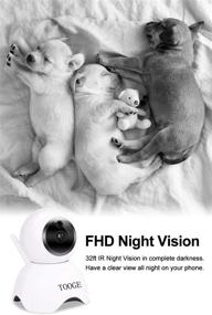 img 2 attached to 🐾 Stay Connected with Your Pet: WiFi Pet Dog Camera with Night Vision and 2-Way Audio - TOOGEE Pet Monitor for Indoor Home Security and Remote Monitoring of Baby, Elderly, and Nanny - Motion Detection Included