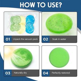 img 2 attached to 🧽 24-Pack 4-Inch Wax Foam Applicator Pad Set - Microfiber Detailing Car Polishing Waxing Sponges - Polyurethane Cleaning Sponge - Round Shaped Pressing Foam Sponge Cleaning Tool (Green, Blue, Yellow)