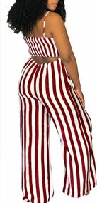img 3 attached to Women'S Sexy Striped Jumpsuit With Tie Bowknot - SheKiss Summer Rompers