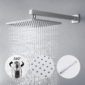 img 2 attached to KES Shower Faucet Set Brass Shower Valve And Trim Kit Rainfall Shower Head Pressure Balance Brushed Nickel, XB6210-BN