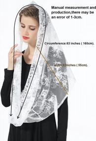 img 1 attached to Catholic Church Veils Mantillas For Women Lace Scarf Mass Infinity Head Covering
