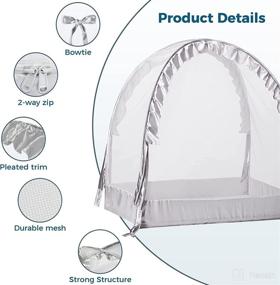 img 1 attached to 👶 GEKMOR Baby Crib Pop Up Tent: Keep Your Toddler Safe with a Crib Canopy | Infant Mesh Cover Net for Added Protection from Falls | Unisex Baby Crib Tent Net