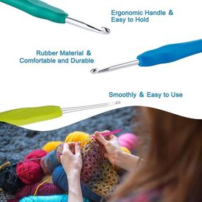 img 1 attached to 3Mm Professional Extra Long Crochet Hooks Set With Ergonomic Handle For Beginners And Experienced Lovers
