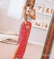 img 1 attached to Womens Printed High Waist Midi Skirt With Side Split And Zipper Detail - Perfect For Casual Wear review by Matthew Frandsen