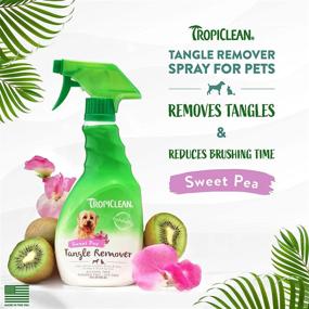 img 3 attached to TropiClean Sweet Pea Tangle Remover Spray For Pets, 16Oz - Made In USA - Dog Detangler And Dematting Spray - Naturally Derived Ingredients - No-Rinse Formula - Alcohol Free - Paraben Free - Dye Free