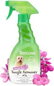 img 4 attached to TropiClean Sweet Pea Tangle Remover Spray For Pets, 16Oz - Made In USA - Dog Detangler And Dematting Spray - Naturally Derived Ingredients - No-Rinse Formula - Alcohol Free - Paraben Free - Dye Free