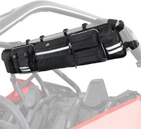 img 4 attached to 🛺 KEMIMOTO UTV Roll Cage Organizer - Enhanced Cargo Rear Storage Bag with Reflective Strip for Pioneer Talon, Polaris Ranger RZR, and Most Full Size UTVs