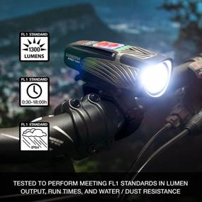 img 3 attached to Water-Resistant NiteRider Lumina Pro 1300 Bike Light With NiteLink Rechargeable MTB Road Commuter LED Front Light For Powerful Lumens And Easy Installation, Improves Cycling Safety