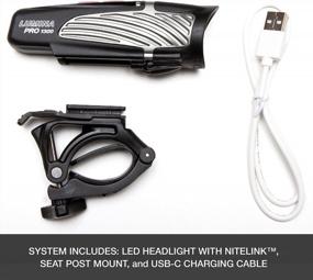 img 1 attached to Water-Resistant NiteRider Lumina Pro 1300 Bike Light With NiteLink Rechargeable MTB Road Commuter LED Front Light For Powerful Lumens And Easy Installation, Improves Cycling Safety