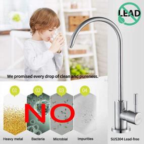 img 3 attached to KAIYING Drinking Water Faucet, Lead-Free Filtered Water Faucet Fits Most Reverse Osmosis Units Or Water Filtration System In Non-Air Gap, Kitchen RO Faucet, SUS304 Stainless Steel, Brushed Nickel