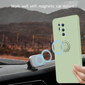 img 1 attached to Coqibel For OnePlus 8 Pro 5G Case [ Liquid Silicone With 360° Ring Kickstand And Car Mount Function] Car Electronics & Accessories