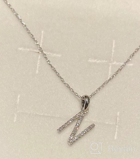 img 1 attached to 💎 Dazzling Diamond Initial Pendant Necklace: Perfect Jewelry for Girls review by Ashley Coffman