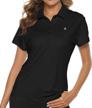tbmpoy women's golf polo t shirts lightweight moisture wicking short sleeve shirt quick dry 4-button logo