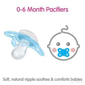 img 1 attached to 🌙 MAM Night Pacifiers 0-6 Months: Best for Breastfed Baby Boys. Glow in the Dark! 2 Count.