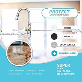 img 2 attached to 🏠 Lifeproof Home Ceramic Coating Spray Kit - Enhanced Ceramic Technology for Kitchen & Bath Surfaces - Stain Prevention - Prolonged Cleanliness - Super-slick Nonstick Properties - Highly Water-Repellent - Ideal for Counters, Stainless Steel, Appliances, Sinks, Tile & More. Includes Microfiber Towel - 8 FL OZ.