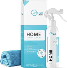 img 4 attached to 🏠 Lifeproof Home Ceramic Coating Spray Kit - Enhanced Ceramic Technology for Kitchen & Bath Surfaces - Stain Prevention - Prolonged Cleanliness - Super-slick Nonstick Properties - Highly Water-Repellent - Ideal for Counters, Stainless Steel, Appliances, Sinks, Tile & More. Includes Microfiber Towel - 8 FL OZ.