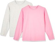 unacoo sleeves classic loose fitting crewneck girls' tops, tees & blouses logo