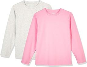 img 1 attached to UNACOO Sleeves Classic Loose Fitting Crewneck Girls' Tops, Tees & Blouses