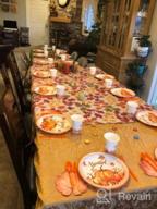 img 1 attached to DECORLIFE Thanksgiving Plates And Napkins Sets Serves 24, 10.25" Pumpkin Plates, 12Oz Cups, Leave Shaped Napkins For Fall Party Supplies, Friendsgiving Plates, Total 168PCS review by Janet Tijerina
