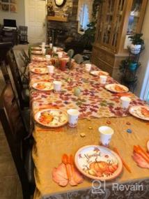 img 6 attached to DECORLIFE Thanksgiving Plates And Napkins Sets Serves 24, 10.25" Pumpkin Plates, 12Oz Cups, Leave Shaped Napkins For Fall Party Supplies, Friendsgiving Plates, Total 168PCS