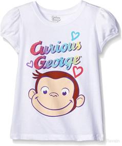 img 1 attached to 🌈 Vibrant and Comfy: Curious George Girls' Short Sleeve T-Shirt for Fun-Filled Adventures!