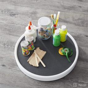 img 2 attached to 🔄 Copco 15-Inch Charcoal Pro Non-Skid Pantry Cabinet Lazy Susan Turntable