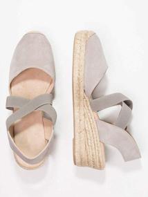 img 1 attached to Stylish And Comfortable Espadrille Wedge Sandals For Women - Elastic Straps And Closed Toe