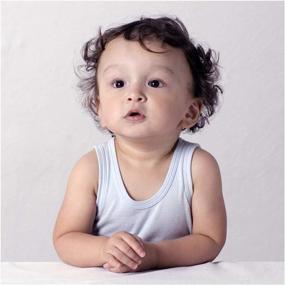 img 2 attached to 👶 Bambini Baby White Rib Knit Sleeveless Tank Top Shirt: Comfy and Stylish Essentials for Little Ones