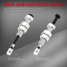 img 3 attached to 🚘 Adjustable Door Pin Switch Car Auto Trunk Alarm Security Hood ON Off Momentary 20A 12VDC - DaierTek (Set of 3)