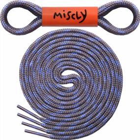 img 1 attached to Heavy Duty Round Boot Laces For Work Boots And Hiking Shoes - 1/8" Diameter, 1 Pair By Miscly