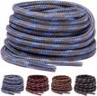 heavy duty round boot laces for work boots and hiking shoes - 1/8" diameter, 1 pair by miscly logo