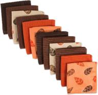 🍂 dii microfiber dishcloth in autumn leaves design - orange & taupe - efficient cleaning solution logo