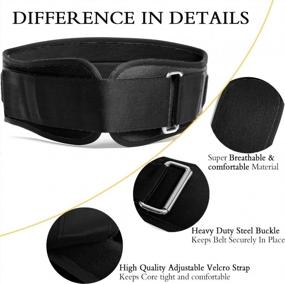 img 2 attached to IiSPORT 6-Inch Low Profile Weightlifting Belt - Providing Epic Performance For Weight Lifting, Gym, Crossfit, And Fitness - Firm And Comfortable Lumbar Support