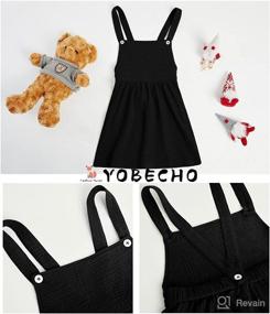 img 1 attached to YOBECHO Casual Cotton Material Suspender Apparel & Accessories Baby Girls - Clothing