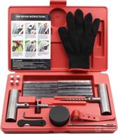🔧 34pcs tire repair kit: fix car, motorcycle, truck, tractor, trailer, rv, atv, arb with plugs for punctures & flats logo