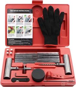 img 4 attached to 🔧 34pcs Tire Repair Kit: Fix Car, Motorcycle, Truck, Tractor, Trailer, RV, ATV, ARB with Plugs for Punctures & Flats
