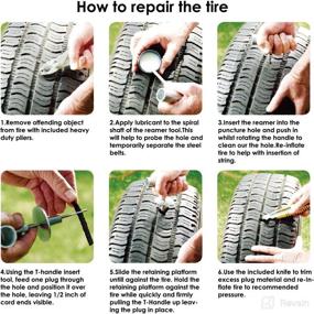 img 1 attached to 🔧 34pcs Tire Repair Kit: Fix Car, Motorcycle, Truck, Tractor, Trailer, RV, ATV, ARB with Plugs for Punctures & Flats