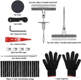 img 3 attached to 🔧 34pcs Tire Repair Kit: Fix Car, Motorcycle, Truck, Tractor, Trailer, RV, ATV, ARB with Plugs for Punctures & Flats
