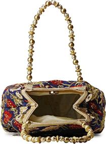 img 1 attached to 👜 Brocade Beaded Bangle Potli Women's Handbag with Wallet & Wristlet