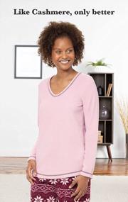 img 2 attached to Winter Fleece Pajamas For Women - Cozy Pullover Top Pajama Set By PajamaGram