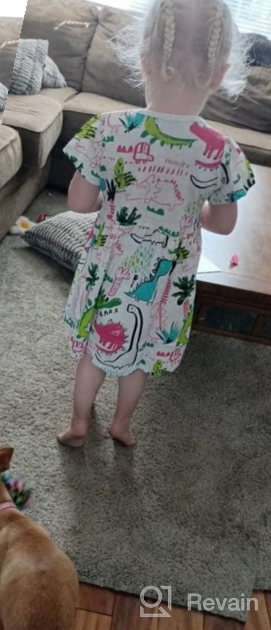 img 1 attached to Frogwill Dinosaur Sleeve Summer Casual 🐸 Girls' Clothing: Perfect for Fun and Style! review by Renee Foreman